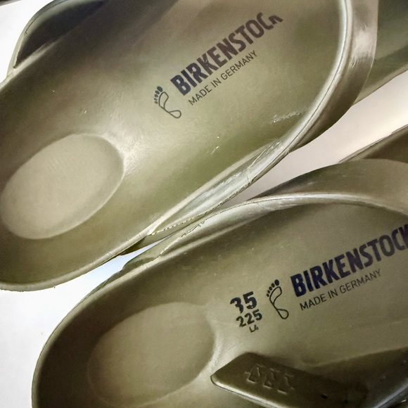 Birkenstock Gizeh Essentials EVA Thong Sandals Khaki EU35 US 4–4.5 EUC - Picture 5 of 5